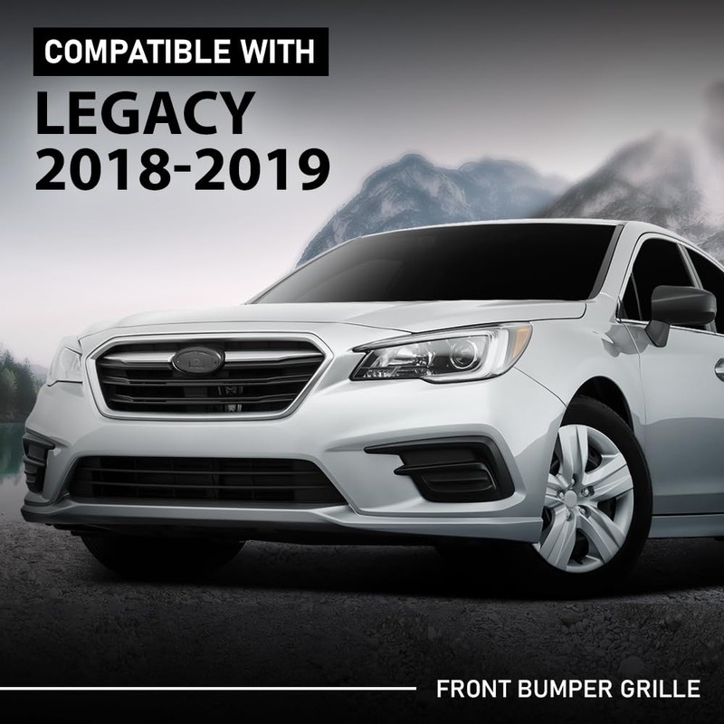 G-PLUS Front Bumper Grille Grill Assembly Black Shell Silver Insert