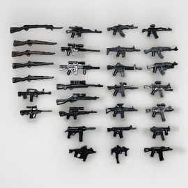 NW Tactical Gear 33 Weapons Pack Rifle SMG SniperGuns Army Compatible with toy brick minifigures