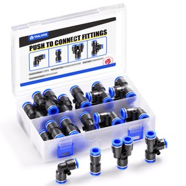 TAILONZ PNEUMATIC 16mm od Push to Connect Fittings Pneumatic Fittings Kit 5 Spliters+5 Elbows+5 tee+5 Straight (20 pcs)