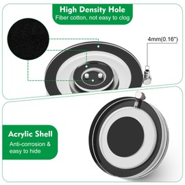 hygger Air Stones for Aquariums, Transparent Acrylic Fish Tank Bubbler Kit with Air Tube, Ultra Silent Bubble Stone Super-High Dissolved Oxygen Diffuser for Aquarium Fish Tank and Hydroponic