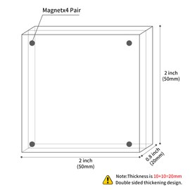 Sezanrpt Acrylic Mini Frames 2x2, 3 Pack, Small Frame 2x2 for Tickets, Clear Picture Frame Small Tips Holder