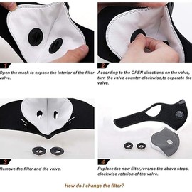 Half-Face Bicycle Windproof Sports Mask – Dust, Cold & Pollution Protection with Filter – Ideal for Skiing, Cycling, Motorcycling, Skateboarding & Rollerblading (Black)