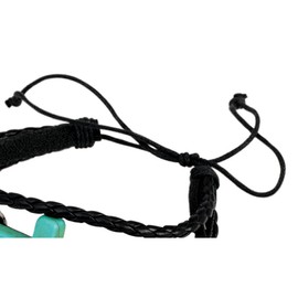 American Coin Treasures Sideway Cross and Beads On Braided Cord Bracelet