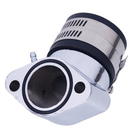 Glixal ATKS-018 GY6 125cc 150cc Alloy High Performance Racing Carburetor Intake Manifold for 152QMI 157QMJ 4-Stroke Engine Scooter Moped ATV Go Kart Motorcycle