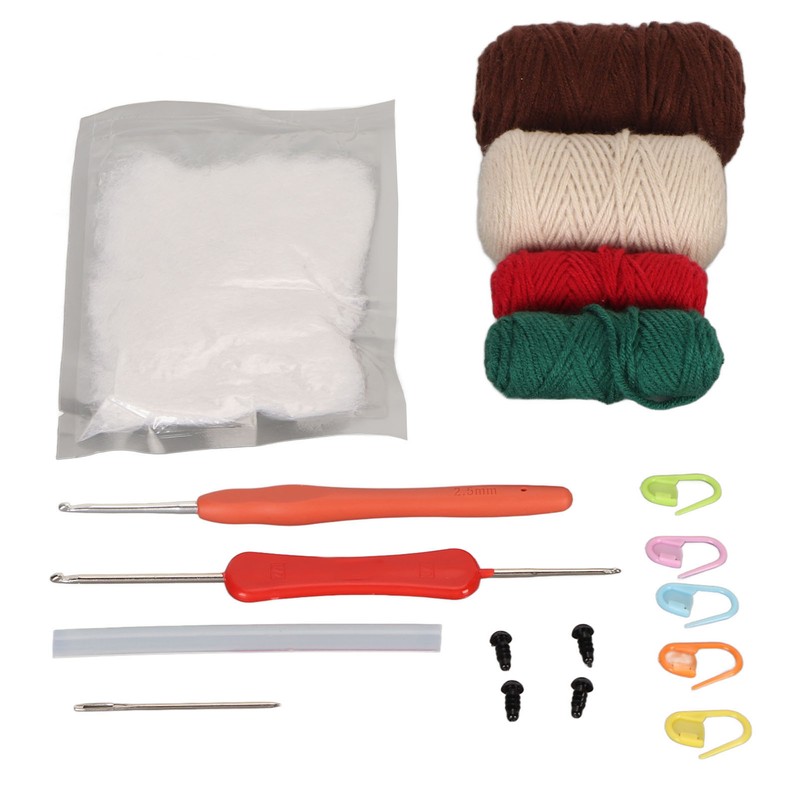 Hedgehogs Crochet Kit with Yarns Crochet Hook Stuffing DIY Learn