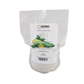 Greenway Biotech Cucumber Fertilizer 8-16-36-100% Water Soluble Plus Chelated Micronutrients Suitable for Soil, hydroponics, and aeroponics - 5 Pounds (Makes ~1000 Gallons)