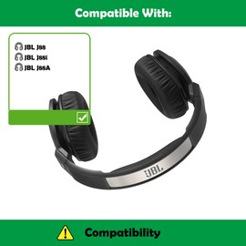 Professionelle Ersatz-Ohrpolster Kompatibel mit JBL J88 J88i J88A Kopfhörer Ohrpolster mit weichem Lederschaum