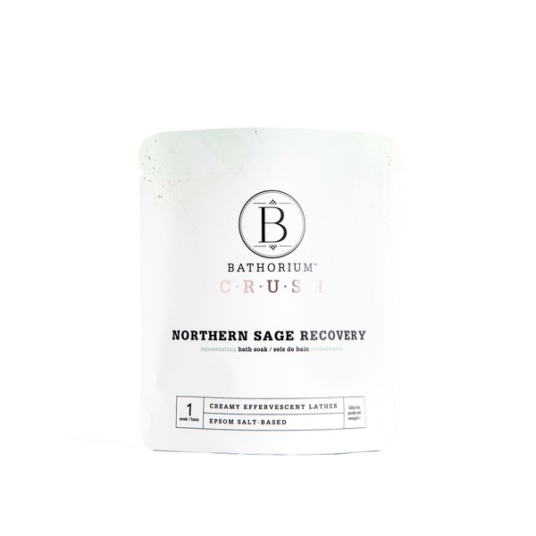 Bathorium Northern Sage Recovery Crush Bath Soak, 120 g / 1 Bath