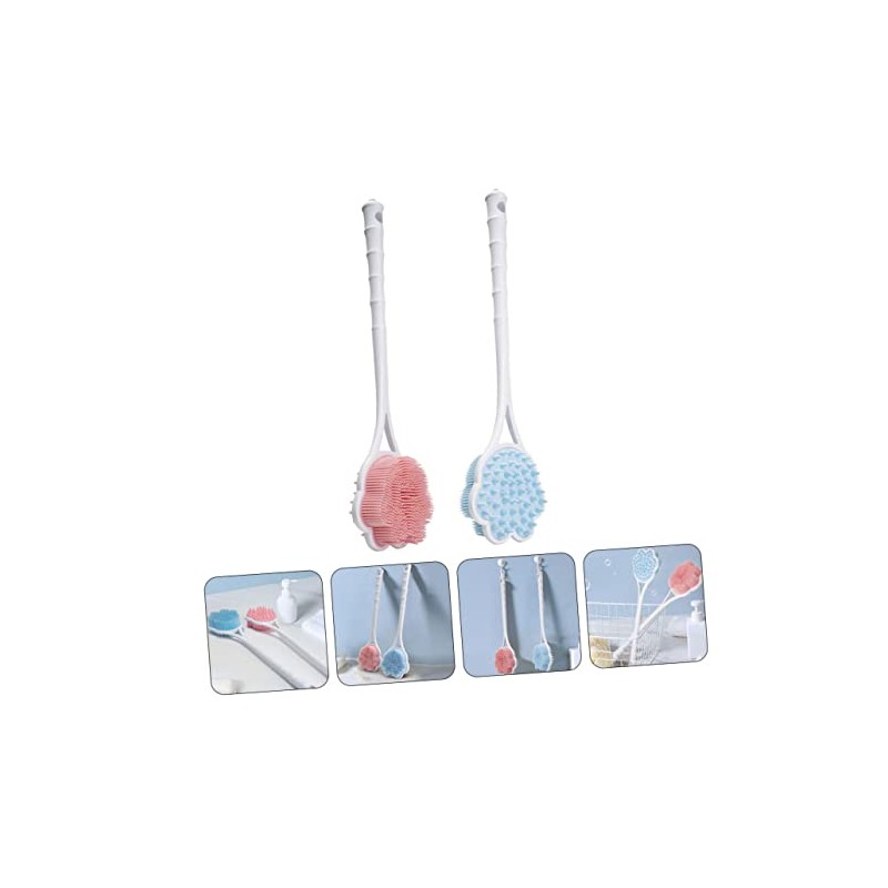 2piezas Cepillos De Baño Mango Exfoliantes De Para Ducha y
