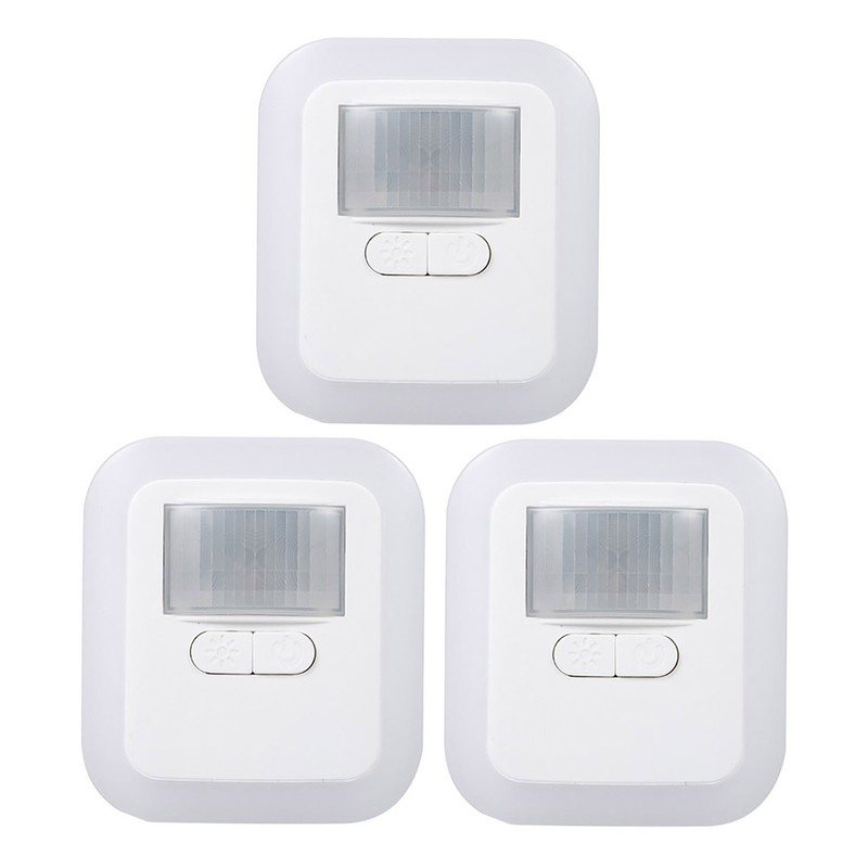 LED Plug-in Motion Sensor Light Wall Night Lamp with Brightness