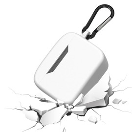 Geekria - Funda de silicona compatible con Edifier TWS5 PRO True Wireless Earbuds, funda protectora para auriculares con gancho para llavero, puerto de carga accesible (blanco)