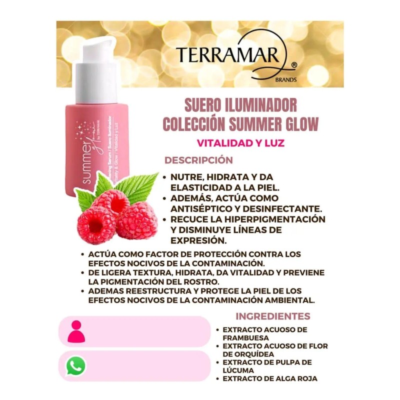 Set Facial Summer Glow Terramar Para Adolescentes 4productos