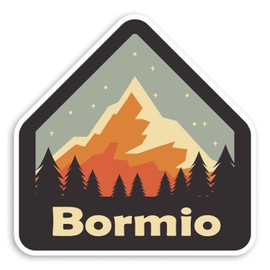 2 x 10cm Bormio Italy Vinyl Stickers - Ski Skiing Resort Luggage Sticker #34735 (10cm Wide)