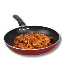 Vinod Zest Inducto Aluminium Non-Stick Frypan - 20 cm, Omelette/Egg Pan, 3mm Extra Thick, 3-Layer Coating, Swiss Quality, Metal Spoon Friendly, Induction Base, Easy to Clean (Red)