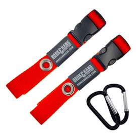 SECURE IT QUICK - Hook & Hang Strap Storage & Organizer - Hang Hoses, Cords, Tools, Drills, Ladders & More. Another Incredible Organizer! (2 PK - W/Hooks, HI-VIS Orange)