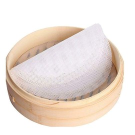 Inchant 5 pcs Non Stick Silicone Steamer Liners Mesh Mat Round Pad for Bamboo Steamer, Reusable,Flexible-11 Diameter