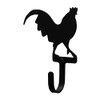 Village Wrought Iron Rooster Wall Hook Decorative XSmall