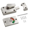 1Pack Latch Indicating Lock,Silver Latch Indicator Bolt,Privacy Partition Indicator Lock