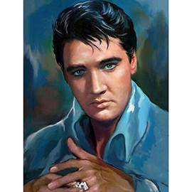 DIY Diamond Painting Diamond Art, Full Drill Round Crystal Rhinestones for Crafts Home Office Decor (The King Forever)