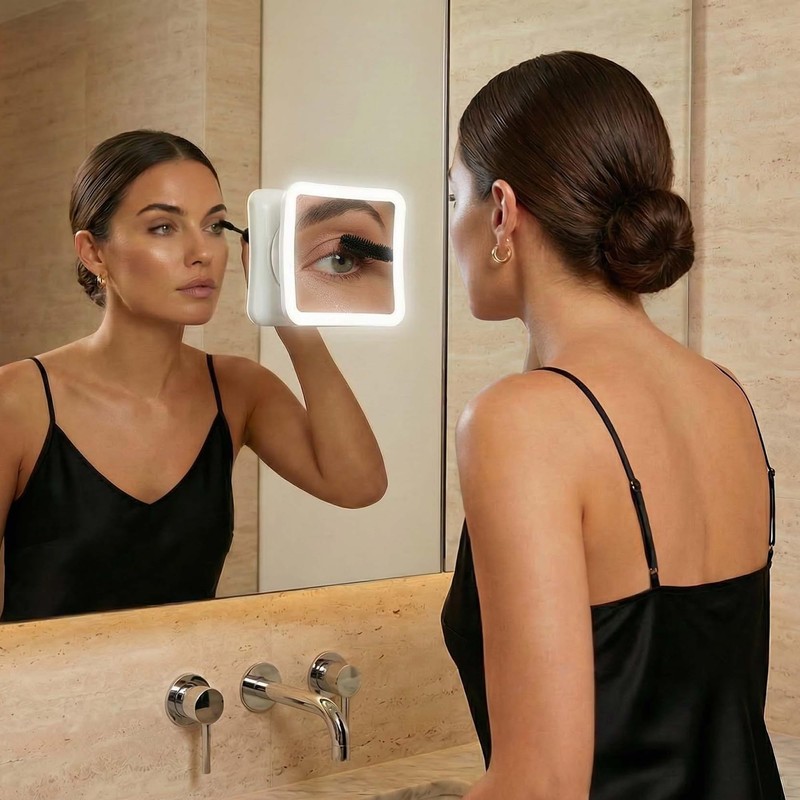 Fancii 20x Magnifying Makeup Mirror with LED Lights, Rechargeable, High