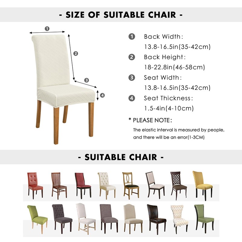 FORCHEER Waterproof Chair Covers for Dining Room Set of 6