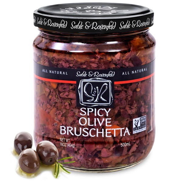 Spicy Olive Bruschetta - Kalamata Sandwich Spread with Peppers and