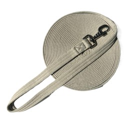 ALLZSMOOTHLY Horse Training Lunge Line with Alloy Trigger Buckle for Accurate Equestrian Training of 32.8 ft(10 Meters)-Grayish White