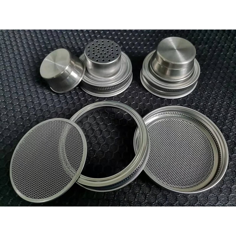 Mason Jar Shaker Lids 316 Stainless Steel Wide Mouth Mason