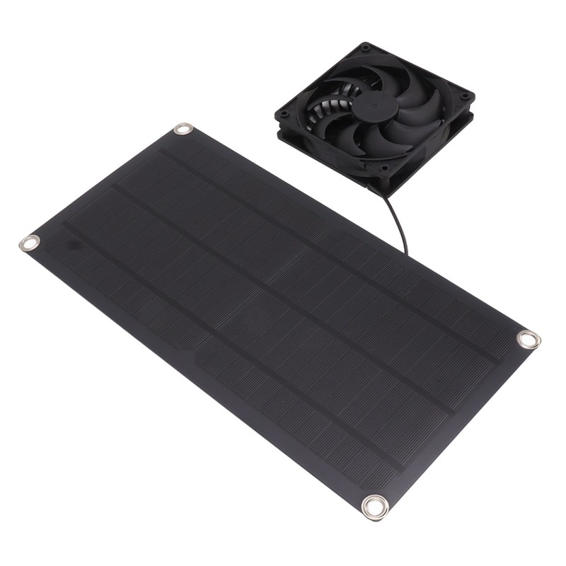 Solar Powered Fan Portable Monocrystalline Silicon 10W IP65 Waterproof Exhaust
