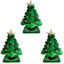 Geduochn 【UK Stock】 Mini Christmas Tree Magic Growing, Paper Tree DIY Crystal Growing Kit/Ornaments Decoration Toy Novelty Xmas Gift Boys Girls Science Kits & Toys Learning Guide (1PC) (3pcs)
