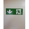 Emergency Exit Sign, Pack of 5, Premium Stickers, 24 cm
