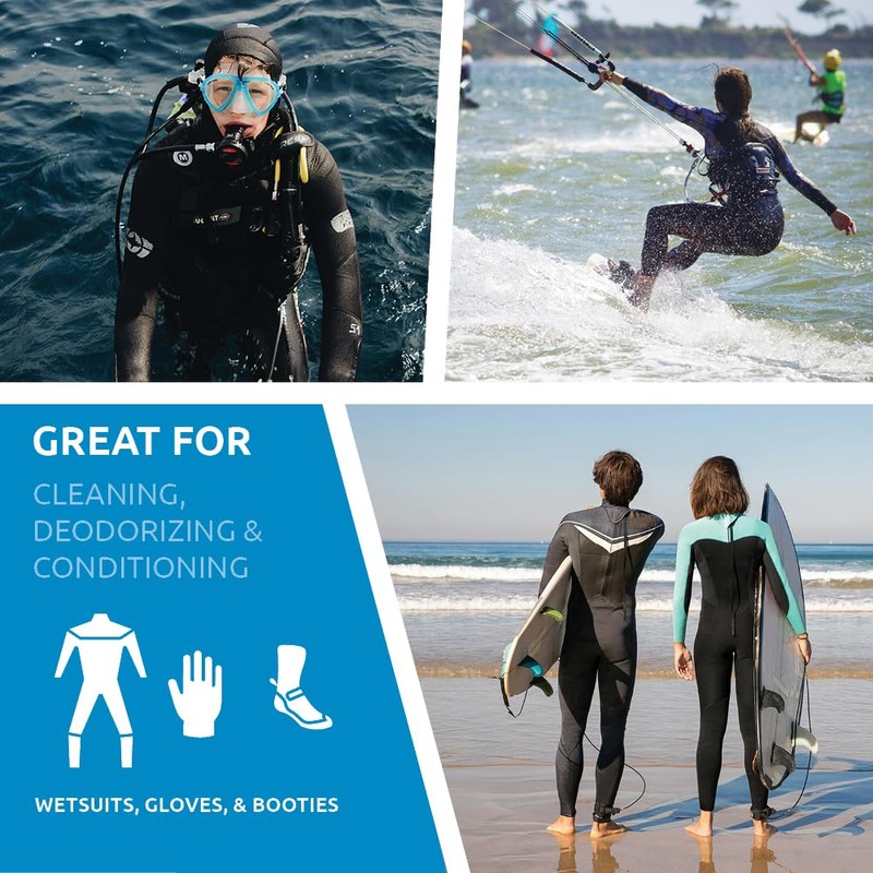 Nikwax Wetsuit Refresh 1L, Cleans, Conditions & Deodorizes Wetsuits, Booties