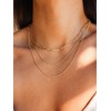 Gold Thin Chain Layered Necklaces For Women Non Tarnish,18k Gold