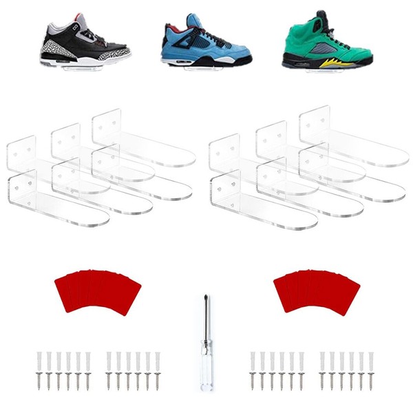Dxiunove Wall Shoe Rack, Acrylic Shoe Holder Wall, Shoe Rack