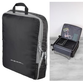 PEARL Bag: Compression Carry On Bag XL 45 x 37 x 8 cm (Suitcase Organiser, Suitcase Organiser Compression), black
