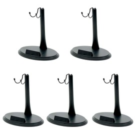 XIAONAN Pack of 5 Figure Stands Figure Stand 1/6 12 Inch Model Stand Black Holder Support Base Holder for Model Action Figure Base Display Stand U Type - Removable Adjustable Height