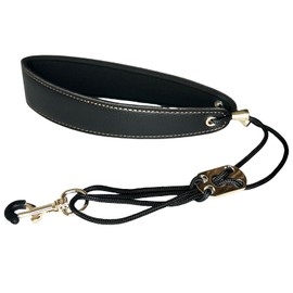 HighLight Saxophone Neck Strap Cowhide Leather Straps Adjustable Length Durable Comfortable Widened Thickened Pad Design for Alto/Tenor/Soprano Saxophones Bass Clarinets Accessories