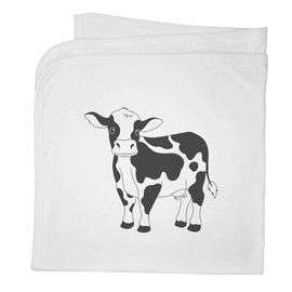 Azeeda 'Cute Dairy Cow' Cotton Baby Blanket/Shawl (BY00039307)