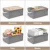 EITMOW Fabric Storage Bins, 3 Pack Foldable Cube Baskets with
