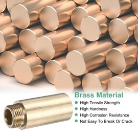 M METERXITY 1-Set Shower Head Extension Arm, Brass G1/2 Male to Female Extension Pipe Fitting Adapter with PTFE Thread Seal Tape for Shower/Faucet, Pipe Plumbing Coupler 2.36"/60mm 2pcs