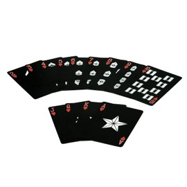 USMC Black & Silver Foil Metallic Marine Corps Playing Cards