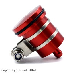 YIMOTO Motorcycle Brake Fluid Reservoir CNC Aluminum Front or Rear Oil Cup for YZF R1 R3 R6 R25 R15 R125 600R for Ducati Monster 821 Stripe Dark 1200 S Stripe 1100S 1100 EVO (Red)