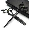 6 inch hair stylist barber scissors black plate dragon 440C