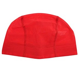 Swim Cap Mesh Swimming Cap Swimming Hat Kids Kids Adult Red Large, red