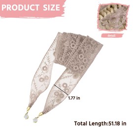 Lace Head Scarf Headband for Women Lace Hair Bands for Women's Hair Laces Headband Neckerchief Scarf Belts for Woman Waist Long Skinny Scarfs Pink Neck Scarfs for Woman