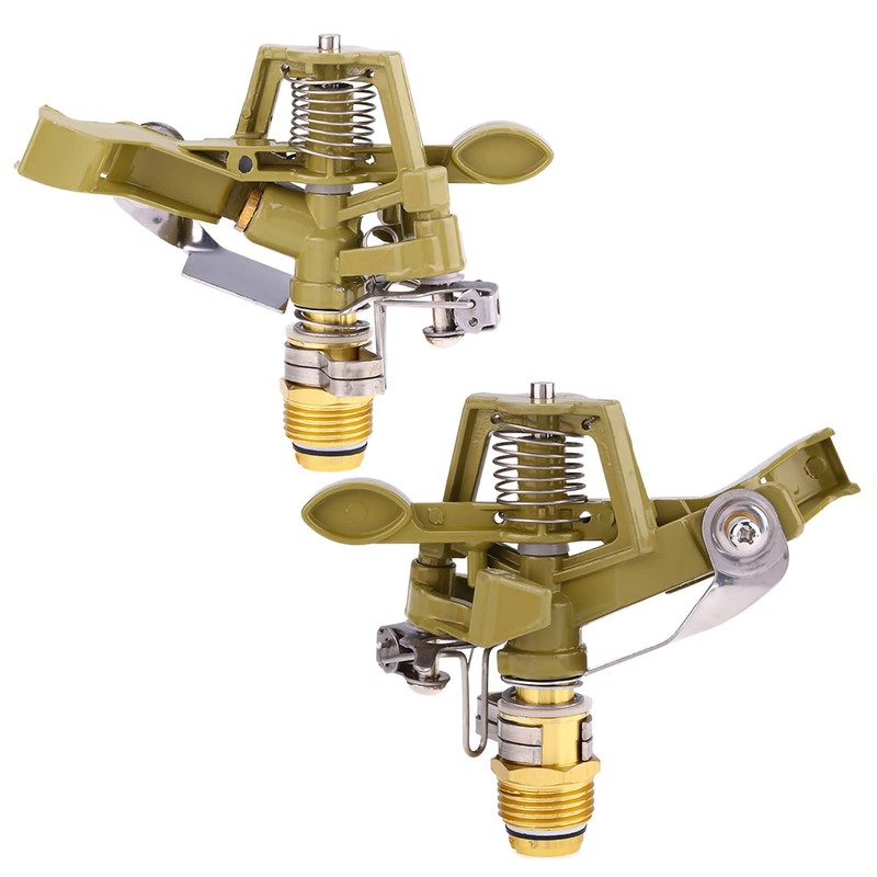 360 Degree Rotating Irrigation Sprinkler Head, Garden Sprinkler Head, Zinc