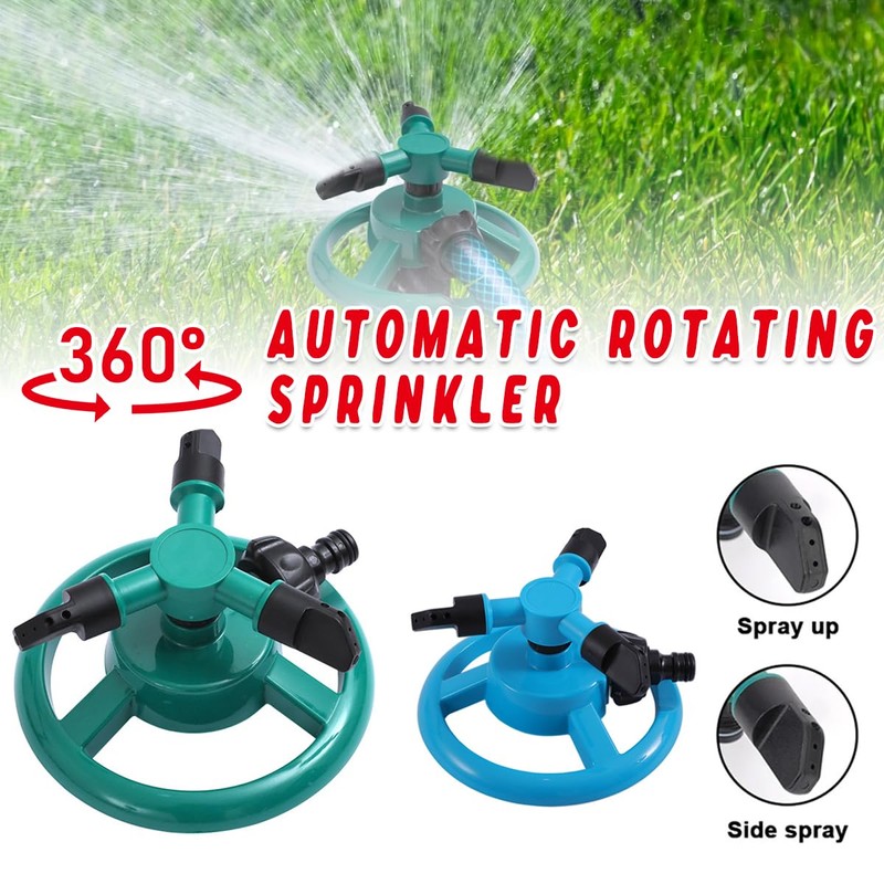 AIMALL 360° Auto Yard Garden Sprinkler – Rotary Nozzle Watering
