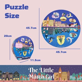 MOMO&LYCHEE Shaped Box Series - The Little Match Girl 100pcs Round Puzzle
