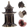 BIUDECO Aquarium Tank Pavilion Landscaping Ornament Pavilion Mini Statue Zen