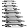 8 Pcs Center Drill Bits Set High Speed Steel Angle
